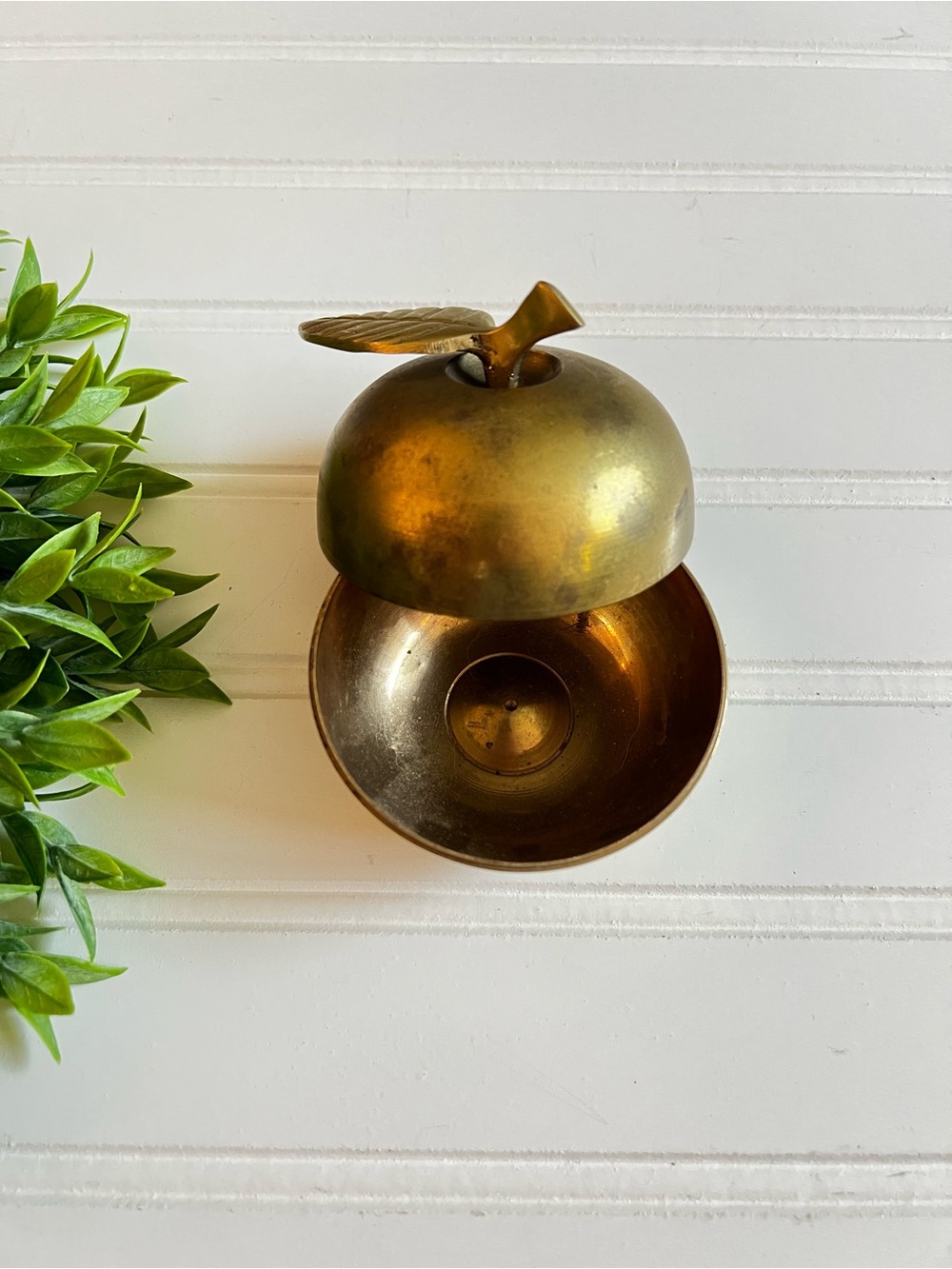 Brass Apple Trinket Box